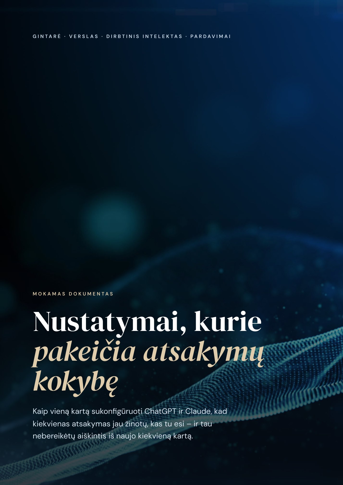 Dokumento „Nustatymai, kurie pakeičia atsakymų kokybę“ viršelis