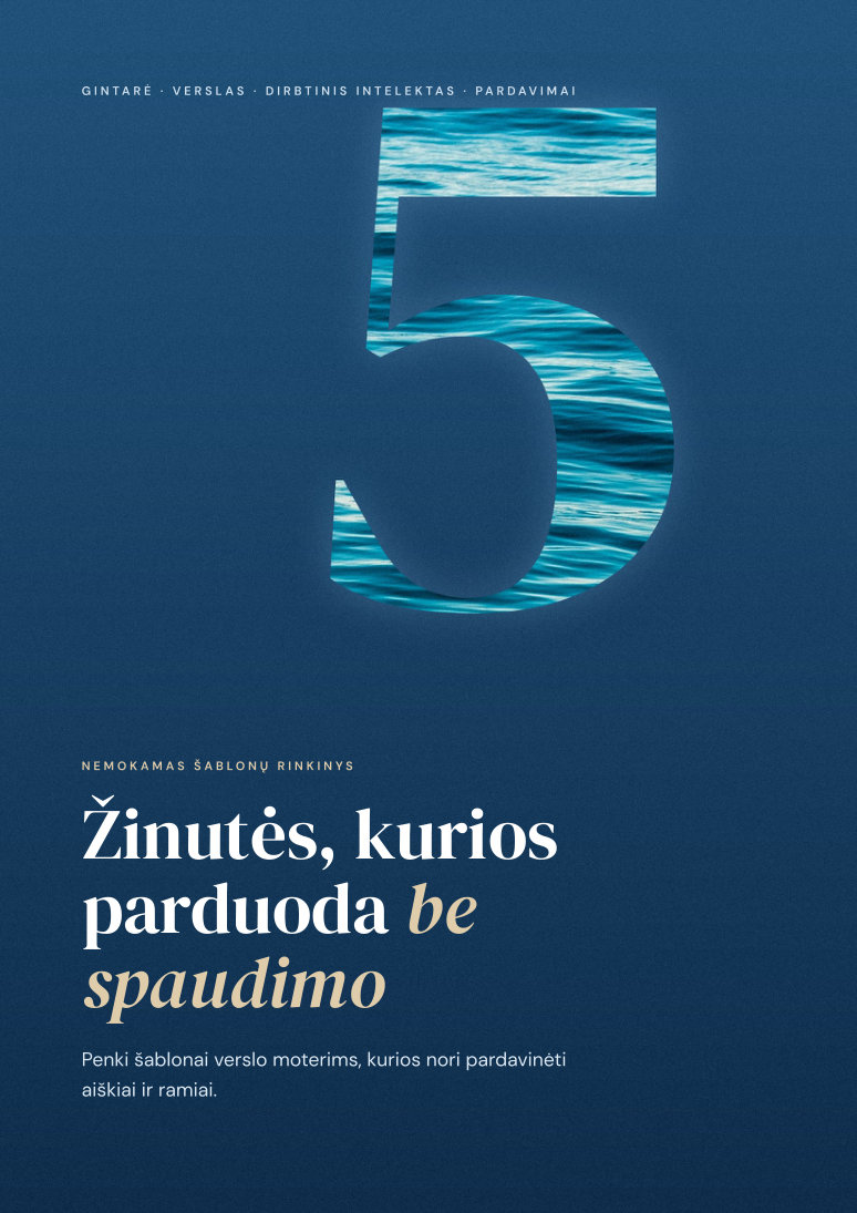 Šablonų rinkinio „Žinutės, kurios parduoda be spaudimo“ viršelis